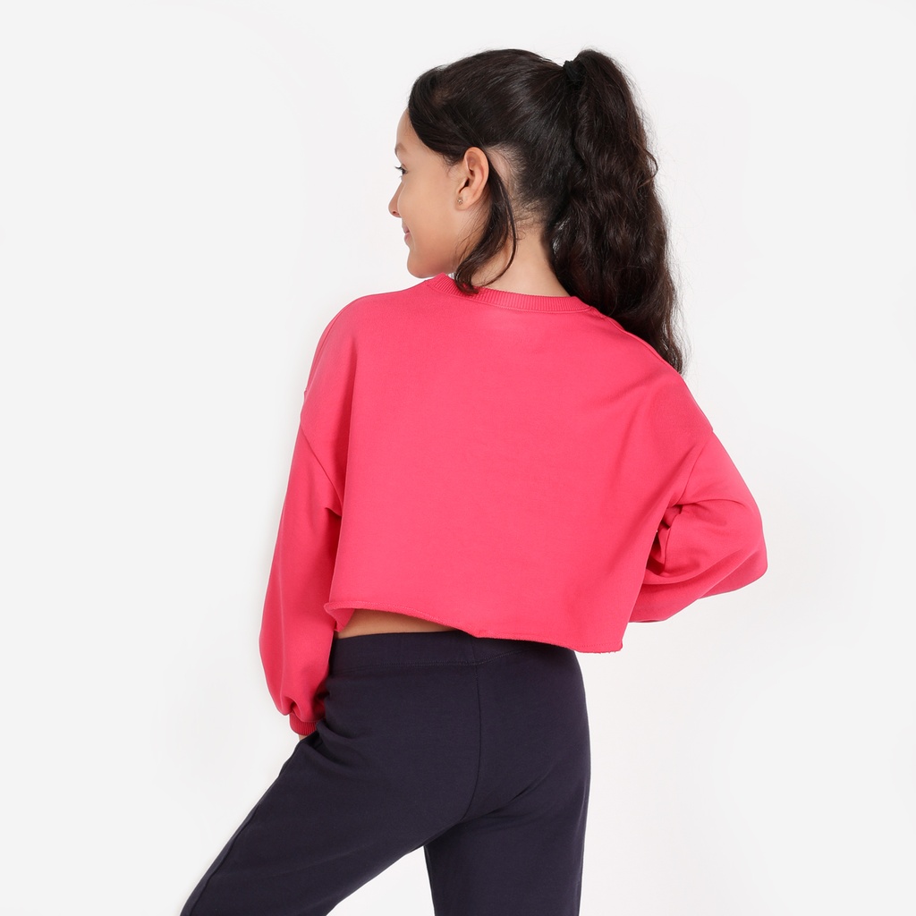 Sweat crop fille SMILEY Kontakt